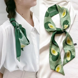 Long Hairband Skinny Neckerchief Women Hair <b>Scarf</b> Fashion Headband Cute Tie <b>Scarves</b> <b>Silk</b> Feel Luxury Print Bag <b>Scarf</b> For Ladies - Product Image 4