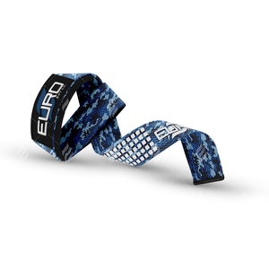 Sangles de levage en coton robuste en gros, poignée en silicone, rembourrage en néoprène, logo personnalisé pour un soutien ultime du poignet, levées sécurisées - Product Image 4