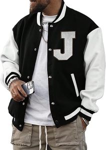 Vintage Inspired Letterman Jacket for Men – Stylish Varsity Bomber with Warm Inner Lining, Comfortable Fit, Embroidered Details - Product Image 3
