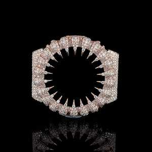 Boîtier de montre GA2100 entièrement serti de pierres, couleur or rose, avec pierres transparentes, bijoux hip-hop pour hommes et femmes - Product Image 1