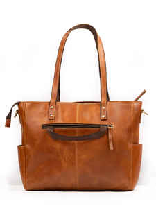 Bolso Tote de Cuero de Grano Completo de Diseño con Múltiples Compartimentos - Product Image 4