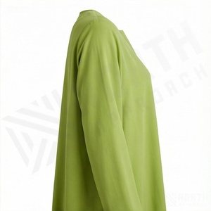 ชุดอาบายะห์ดีไซน์ใหม่ล่าสุด สีสันปรับแต่งได้ ผ้าชีฟองไหมสองด้าน เสื้อผ้าอิสลามสำหรับผู้หญิงมุสลิม ดีไซน์หรูหรา - Product Image 3