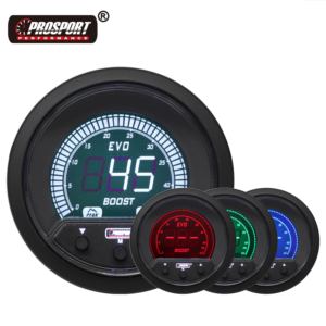 52mm universel numérique EVO Diesel Boost jauge LCD voiture Turbo 0-45 PSI Auto mètre 4 couleurs LED rétro-éclairage avertissement fonction de crête 12V - Product Image 1