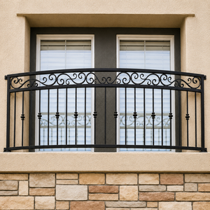 Browse artistic custom wrought <b>iron</b> balcony railing concepts combining heavy-duty security with magnificent European elegance. - Product Image 3