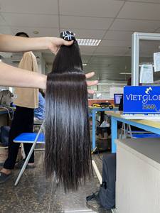 Vente chaude 100% Vierge Grade Vietnamien Fille Cheveux Os Droite Machine Double Trame Pleine Taille Diverses Couleurs Doux Cheveux Humains - Product Image 4