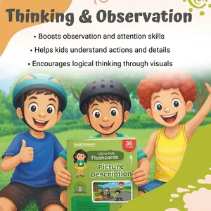 Medilab India SpeechGears Toddler Picture Description Board <b>Activity</b> <b>Book</b> 36 Cardboard Cards Early Learning <b>for</b> <b>Kids</b> Ages 2-4 - Product Image 5