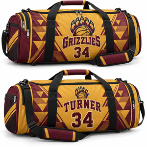 Gym Duffle Bag Coaches Custom Logo Shoe Compartment Training Carrier Private <b>Label</b> Zipper Closure Padded Handles Durable <b>Luggage</b> - Product Image 1