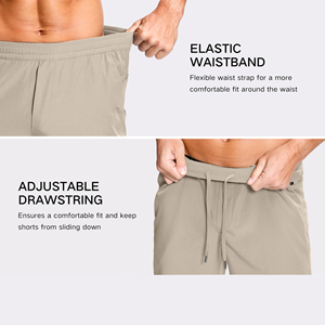 Shorts de sport et de course pour hommes OEM de haute qualité, couleur unie, séchage rapide, respirants, taille élastique, pour l'entraînement et le tennis - Product Image 5