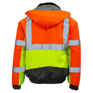 เสื้อแจ็คเก็ตสะท้อนแสงแบบ Hi Vis สำหรับงานก่อสร้าง เสื้อแจ็คเก็ตนิรภัยคุณภาพดี ขายดี เสื้อแจ็คเก็ตสะท้อนแสงสำหรับฤดูหนาวแบบ Hi Vis - Product Image 3