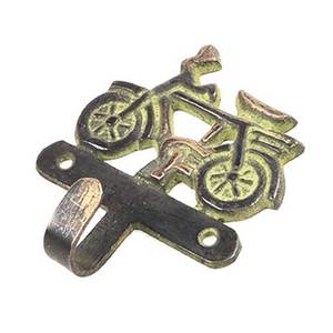 Wholesale Antique Brass Bicycle Wall Hook Traditional Decorative Heavy Duty Coat <b>Hanger</b> for Hat Bag Clothes Home Decor - Product Image 2