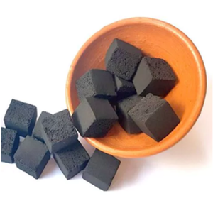 Briquetas de carbón para shisha hechas de coco orgánico, un sustituto ecológico de larga duración para el carbón de leña, para uso en la cocina. - Product Image 1