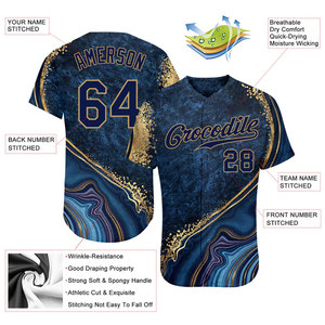 Uniforme de Béisbol Profesional OEM, Jersey de Béisbol Sublimado con Logotipo Personalizado, 100% Poliéster, Malla Transpirable - Product Image 2