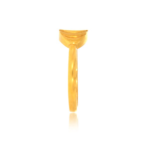 Elegant Minimalist Half Moon <b>Open</b> Gold <b>Ring</b> for Women Contemporary Geometric Adjustable Finger <b>Ring</b> - Product Image 3
