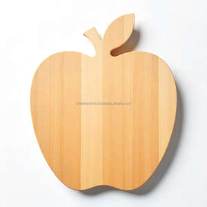 เขียงไม้บีชรูปแอปเปิ้ล ทนทาน เป็นมิตรกับสิ่งแวดล้อม ใช้กับเครื่องล้างจานได้ เหมาะสำหรับตกแต่งครัวสไตล์เรียบง่ายและการเตรียมอาหาร - Product Image 3