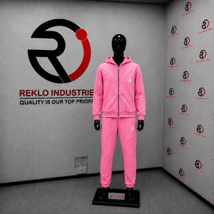 Conjunto Deportivo Rosa para Hombre, con Logotipo Personalizado, Sudadera con Cremallera Completa y Pantalones Jogger, Ropa Deportiva Urbana, Informal, para Gimnasio y Entrenamiento, Venta al Por Mayor, OEM - Product Image 3