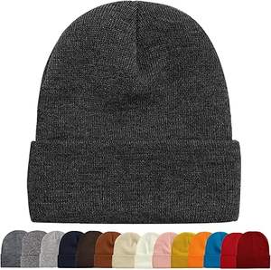 Warm <b>Hats</b> Wholesale Supplier 100% Wool Unisex Knitted Cuffed Beanies Thick Fuzzy Skull Embroidered Jacquard <b>Hats</b> Beach 4 Seasons - Product Image 6