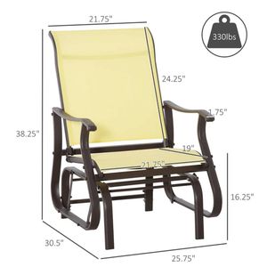Poltrona a dondolo da esterno per terrazza e giardino - Product Image 6