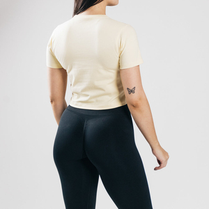 Camisetas Lisas Casuales y Elegantes para Mujer, Tallas Grandes, con Logotipo Bordado, 100% Algodón Orgánico, Venta al Por Mayor - Product Image 3