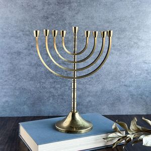 Premium Quality Metal Menorah Stand With Smooth Finish For Elegant Lighting And Festive Display Decoration - Product Image 1