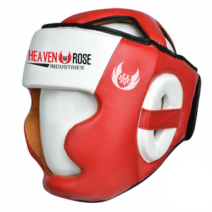 หมวกป้องกันศีรษะสำหรับชกมวยแบบมืออาชีพ ทำจากหนัง ป้องกันใบหน้า จมูก และลำคอ สำหรับ MMA มวยไทย ปรับขนาดได้ เหมาะสำหรับการฝึกซ้อม - Product Image 3