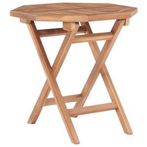 PATIO FURNITURE TEAK WOOD <b>OUTDOOR</b> MADE IN INDONESIA SMALL SIDE <b>TABLE</b> <b>FOLDING</b> - Product Image 1