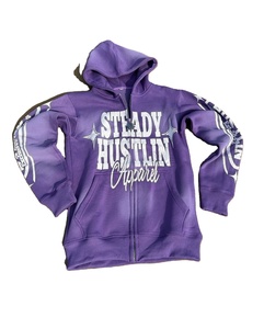 Fabricante personalizado lavado con ácido de dos piezas conjuntos de los hombres de la cremallera pantalones de chándal holgados Sun Faded Rhinestone Sudadera con capucha desgastada de talla grande - Product Image 5