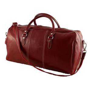 กระเป๋าหนังทรงดัฟเฟิล สไตล์วินเทจ สำหรับเดินทางช่วงสุดสัปดาห์ เหมาะสำหรับผู้ชายและผู้หญิง ความจุขนาดใหญ่ ใช้เป็นกระเป๋าถือขึ้นเครื่องได้ พกพาสะดวก - Product Image 3