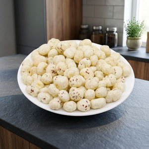 Makhana di Qualità Export, Raccolta a Mano, Grado Jumbo AD, Essiccata, Croccante, Salutare, Rotonda, Desi, per Esportazione, Ingrosso dall'India, 25kg - Product Image 3