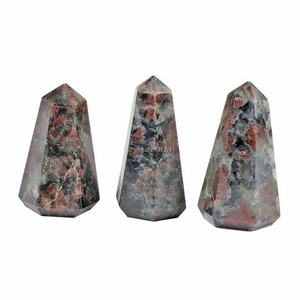 Tour de cristal sculptée en point de baguette d'obélisque d'aventurine verte naturelle pour la décoration de la maison Agate gravée par Fengshui pour le souvenir - Product Image 6