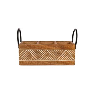 Elegant Metal Cutlery Holder Kitchen Utensil Organizer <b>Tabletop</b> <b>Storage</b> Basket - Product Image 6