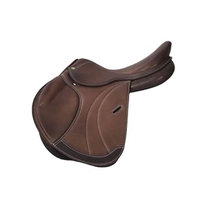 Selle de cheval de course anglaise professionnelle en cuir de buffle de qualité supérieure, équipement d'équitation avec arceau en plastique - Product Image 1
