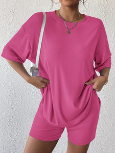 Conjunto Casual de Verano 2026 para Mujer, Top Corto con Estampado de Letras y Pantalones Cortos a Juego, Conjunto de Dos Piezas - Product Image 6