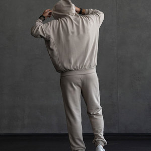 Ensemble de survêtement unisexe surdimensionné personnalisé : sweat à capuche zippé et pantalon de survêtement – Tenue de sport pour homme - Product Image 2