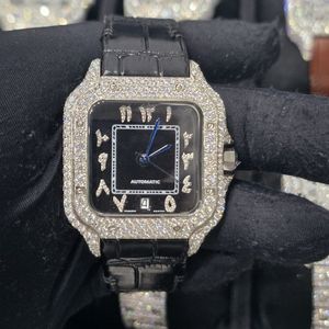 Relojes de Diamantes Moissanite VVS de Fábrica al por Mayor, Marca Árabe, Reloj de Pulsera con Incrustaciones de Diamantes para Regalo, Relojes Passd - Product Image 1