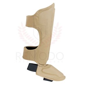 Protège-tibias en cuir PU pour hommes REMODO INTERNATIONAL - Équipement de protection respirant pour l'entraînement aux arts martiaux MMA, couleur et logo personnalisés - Product Image 4
