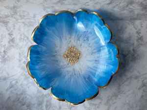 Large Light <b>Pink</b> Epoxy epoxy Resin Geode design <b>Bowl</b> Handmade Decorative Serving <b>Bowl</b> - Product Image 4