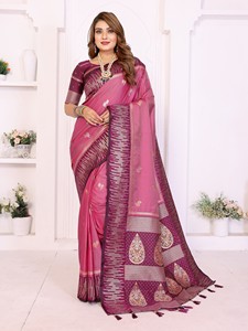 Sari en soie douce de qualité supérieure, moderne, style sud, pour les fêtes, les mariages et Diwali - Product Image 5