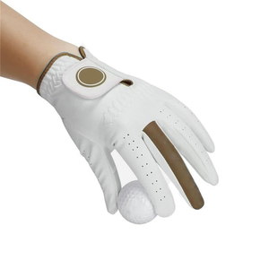 Guantes de Golf de Cuero Genuino Cabretta, Servicio Personalizado OEM, Transpirables, para Hombre, Absorbentes de Humedad, en Venta - Product Image 1