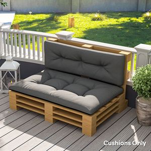 Cojines de Repuesto para Patio y Jardín, Negros, Acolchados, de 3.9 Pulgadas de Grosor, para 2 Personas - Product Image 2