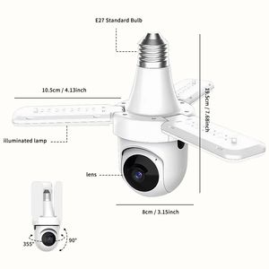 Ventilatore a Soffitto Multifunzione a Tre Pale con Luce e Telecamera, Illuminazione Smart per Casa, Flusso d'Aria Morbido, Articolo di Tendenza per il Commercio Transfrontaliero - Product Image 2