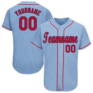Camiseta de Béisbol Personalizada por Sublimación, OEM, 100% Poliéster, Informal, con Botones al Frente, Nombre del Equipo, Número, Ropa Deportiva - Product Image 1