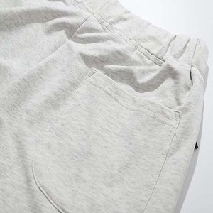 Men's Light Gray Solid Color Cotton Shorts With Drawstring Elastic Waist Casual Knitted Shorts - Product Image 6