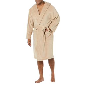 Peignoir en velours thermique 2026 personnalisé pour adulte, en tissu gaufré, 100 % fibre de bambou, manches longues, décontracté, sexy, tendance, séchage rapide - Product Image 1