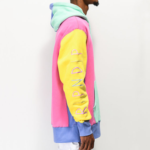 <b>Men's</b> Color Blocking Hooded Sweatshirt Raglan Sleeve Oversized Y2K Style Fleece Autumn Wear - Product Image 5