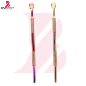 Coupe-cuticules double face professionnel pour manucures, outil pour les artistes et techniciens des ongles, ensembles de soins des ongles multicolores et finition dorée - Product Image 2