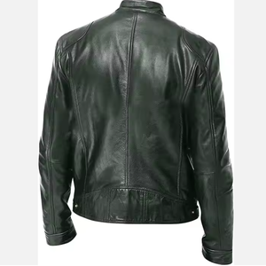 Veste en cuir vintage décontractée pour homme - Plusieurs couleurs disponibles, conception personnalisée OEM - Product Image 2