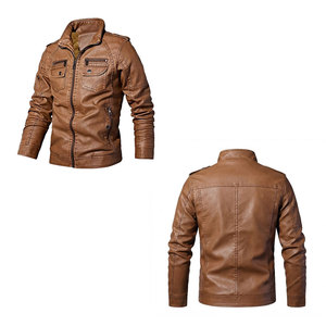 Chaquetas de Cuero para Hombre, Diseño Liso Informal Personalizado, Cálidas y Cómodas para Invierno - Product Image 3