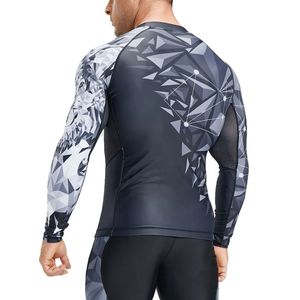 3D Digital Printed Rash Guard <b>Men</b> Long Sleeve BJJ MMA <b>Compression</b> <b>Shirt</b> Jiu Jitsu Training Top High Elasticity Workout Apparel W - Product Image 4