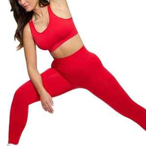 Conjunto de Yoga Personalizado para Mujer, Elegante, Transpirable, de Secado Rápido, Conjunto Deportivo de 2 Piezas para Chicas, con Logotipo y Diseño Personalizados - Product Image 4