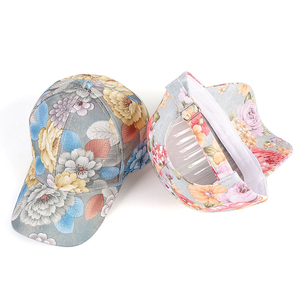 Gorras de béisbol de malla y terciopelo directamente de fábrica, gorras de béisbol de terciopelo de 5 paneles sublimadas con impresión personalizada, gorras con impresión completa. - Product Image 2